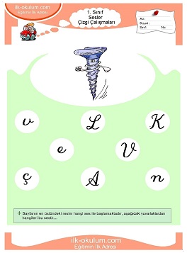 Çocuklar İçin V Sesi Çalışma Sayfaları 